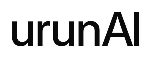urunAI wordmark — açık zemin sürümü